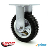 Service Caster 6 Inch Black Pneumatic Wheel Rigid Caster SCC-100R150-PNB